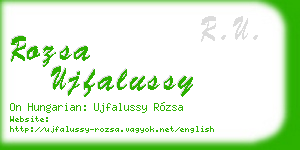 rozsa ujfalussy business card